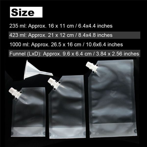 4 PCS Transparent Self-Supporting Mouth Bag Milk Juice Drink Outlet Wine Bag, Size: M - Image 5
