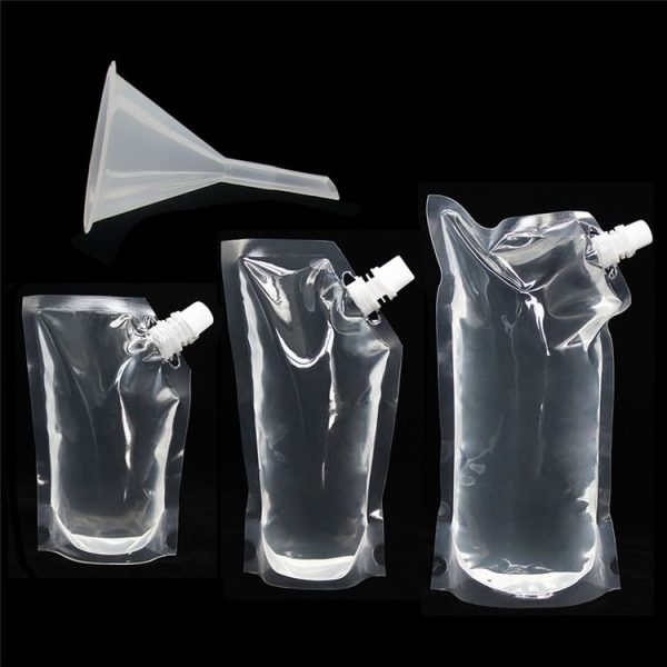 4 PCS Transparent Self-Supporting Mouth Bag Milk Juice Drink Outlet Wine Bag, Size: M - Image 6