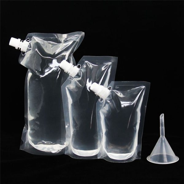 4 PCS Transparent Self-Supporting Mouth Bag Milk Juice Drink Outlet Wine Bag, Size: M - Image 7
