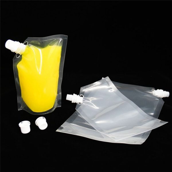 4 PCS Transparent Self-Supporting Mouth Bag Milk Juice Drink Outlet Wine Bag, Size: M - Image 8