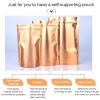 100 PCS Dark Gold Aluminum Foil Bag Ziplock Bag Food Tea Sealed Bag Stand-up Bag, Specification: 20x30+5 - Image 4