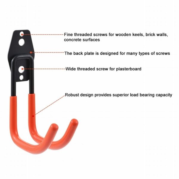 Storage Room Heavy Wall Mount Storage Rack Screw Installation Warehouse Tool Garden Hook - Image 3