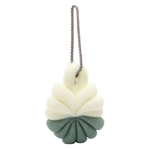 Portable Hanging Bath Flower Ball Soft Foaming Shower Massage Ball Body Exfoliating Bath Brush (Green)