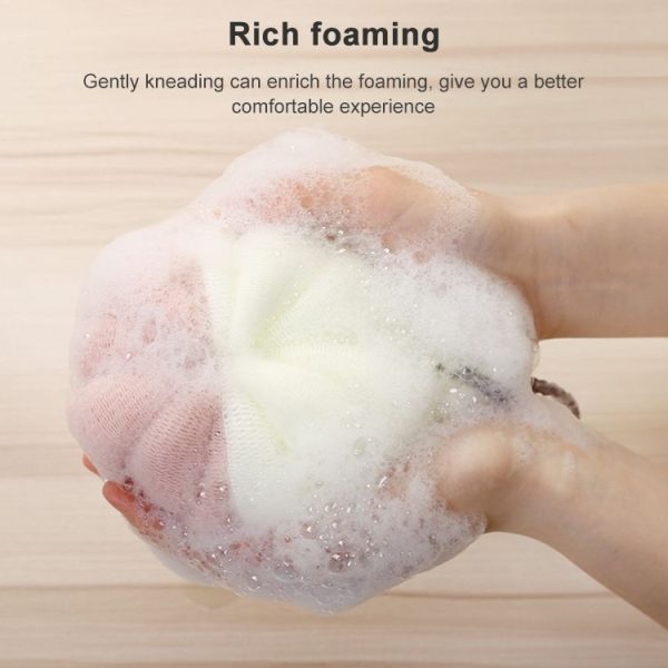 Portable Hanging Bath Flower Ball Soft Foaming Shower Massage Ball Body Exfoliating Bath Brush (Green) - Image 6