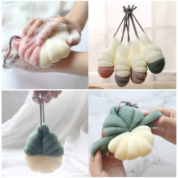 Portable Hanging Bath Flower Ball Soft Foaming Shower Massage Ball Body Exfoliating Bath Brush (Green) - Image 7
