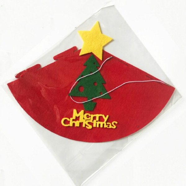 2 PCS DIY Children Handmade Christmas Gift Christmas Hat Stereo Christmas Tree Decorations Ornaments, Type: Red and White Beard - Image 4