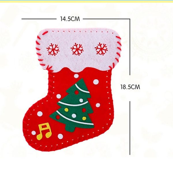 2 PCS Christmas Stockings Decorations Kindergarten Handmade DIY Making Materials Children's Educational Toys, Type: Elk - Image 5