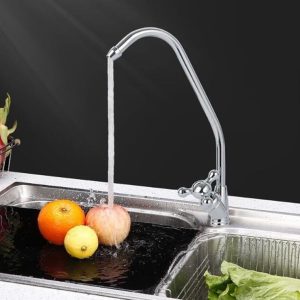 1 / 4 Quick Connect Faucet Small Three Prong Quick Connect Kitchen Water Purifier Faucet (2 Point Quick)