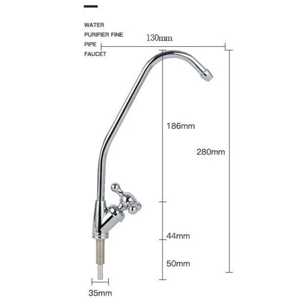 1 / 4 Quick Connect Faucet Small Three Prong Quick Connect Kitchen Water Purifier Faucet (2 Point Quick) - Image 6