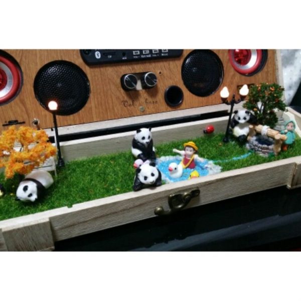 Panda Life Multi-shaped Micro-landscape Baked Landscape Doll Ornaments (Prone Panda) - Image 4