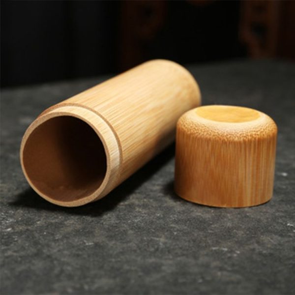 Bamboo Tea Cans Portable Tea Box Handmade Tea Tube (Style 2) - Image 3