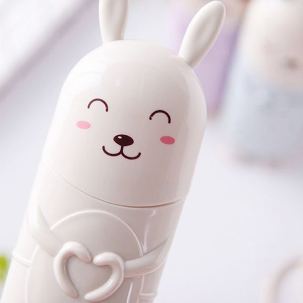 Cartoon Children Toothbrush Box Baby Fashion Bunny Tooth Box Travel Toothbrush (Blue) - Image 6