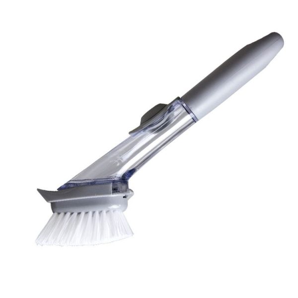 Automatic Liquid Filling Long Handle Brush Dishwashing Brush Pot Artifact Kitchen Cleaning Tool - Image 2