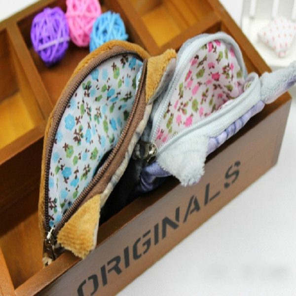 3D Cat Face Animal Change Money Bag Fashion Cute Small Zipper Bag (Gray) - Image 7