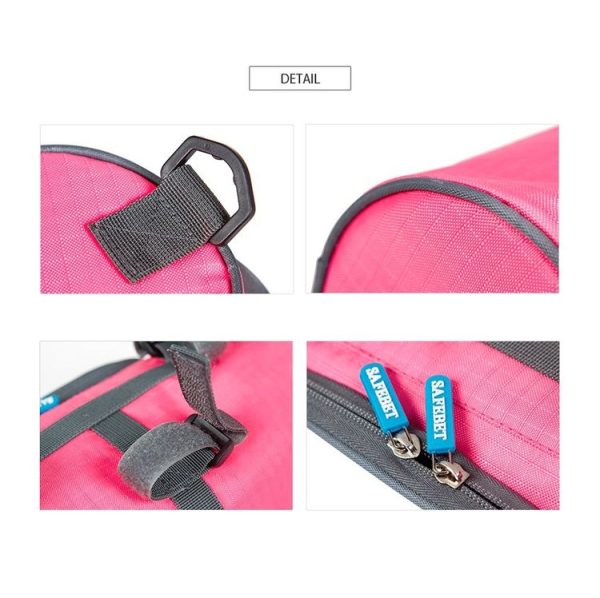 Bicycle Round Charter Handle Bag With Touchscreen Window Waterproof Oxford Cloth Shock Absorption Outdoor Riding Bag (Orange) - Image 10