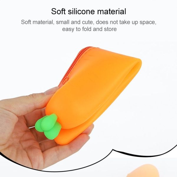 Vegetable Series Stationery Pencil Bag Shaped Silicone Pencil Box Creative Primary Secondary School Stationery, Style: Carrot - Image 5