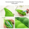 Vegetable Series Stationery Pencil Bag Shaped Silicone Pencil Box Creative Primary Secondary School Stationery, Style: Light Green Pea - Image 4