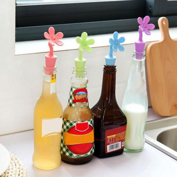 5 PCS Silicone Wine Stopper Flower Beer Stopper (Purple) - Image 7