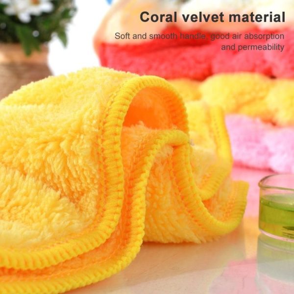 Microfiber Solid Hair Turban Quickly Dry Hair Hat Wrapped Towel (Pink) - Image 3