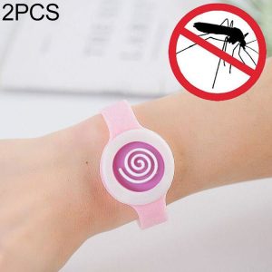 2 PCS Child Pregnant Women Can Use Mosquito Repellent Watches for Long-Lasting Repellent, Random Color Delivery