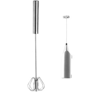 Household Appliance Mini Handheld Cream Egg Beater, Size: L (Semi-automatic + Electric)