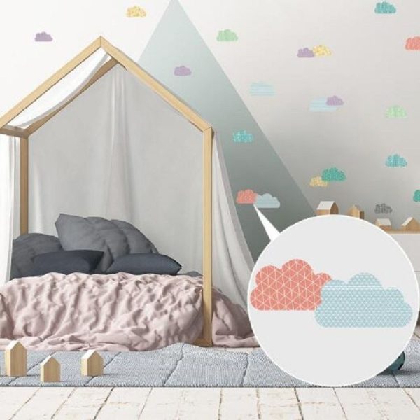 Wall Sticker Living Room Background Furniture Wall Decoration Transparent Sticker, Style: Cloud PA105 - Image 3