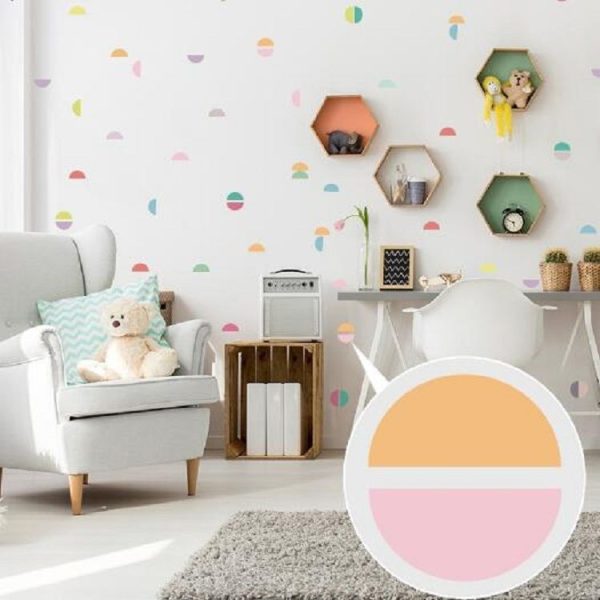 Wall Sticker Living Room Background Furniture Wall Decoration Transparent Sticker, Style: Semicircle PA107 - Image 3