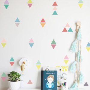 Wall Sticker Living Room Background Furniture Wall Decoration Transparent Sticker, Style: Triangle PA109