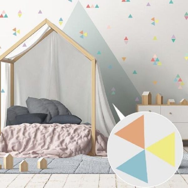 Wall Sticker Living Room Background Furniture Wall Decoration Transparent Sticker, Style: Triangle PA109 - Image 3