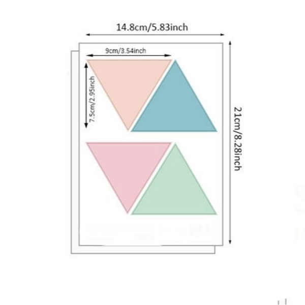 Wall Sticker Living Room Background Furniture Wall Decoration Transparent Sticker, Style: Triangle PA109 - Image 5
