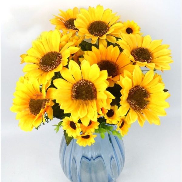 2 PCS Creative Elegant Artificial Bouquet Sunflower Wedding Party Decoration - Image 2