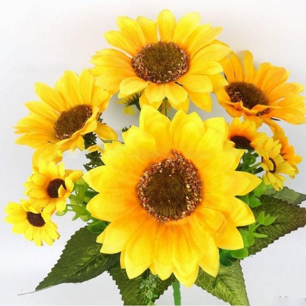 2 PCS Creative Elegant Artificial Bouquet Sunflower Wedding Party Decoration - Image 4