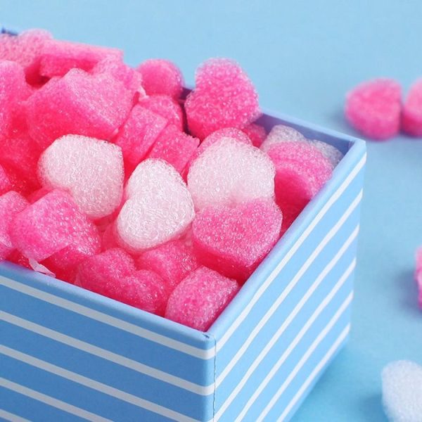 2 Pack 50 PCS / bag Mini Heart Love Foam Strip Gift Box Fluffy Filler Packing Wedding Flower Box Filler For DIY Party Supplies - Image 3