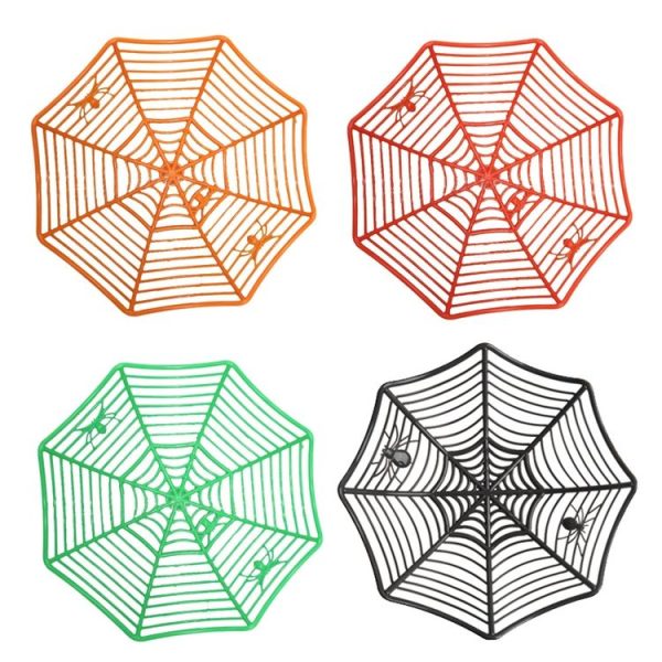 2 PCS Halloween Spider Web Candy Basket Candy Bowl Plastic Candy Box Halloween Decoration PartySupplies (Red) - Image 7