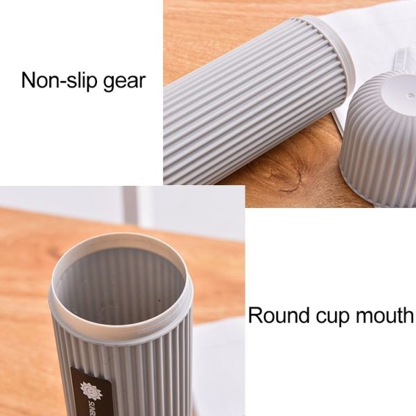 2 PCS YJ-029 Portable Toothpaste Toothbrush Protect Holder Case Travel Camping Toothbrush Storage Box (Grey) - Image 4