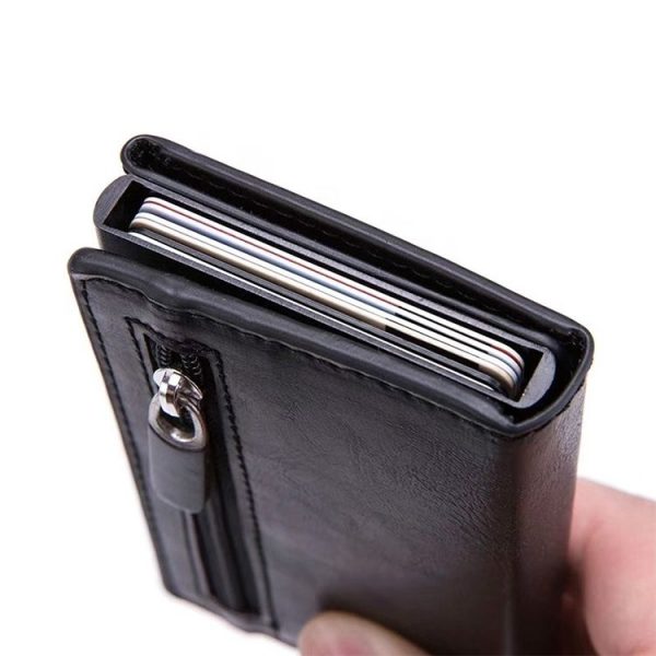 Magnetic RFID Bag Multifunctional Aluminum Automatic Pop-up Credit Card Package (Carbon Fiber) - Image 3
