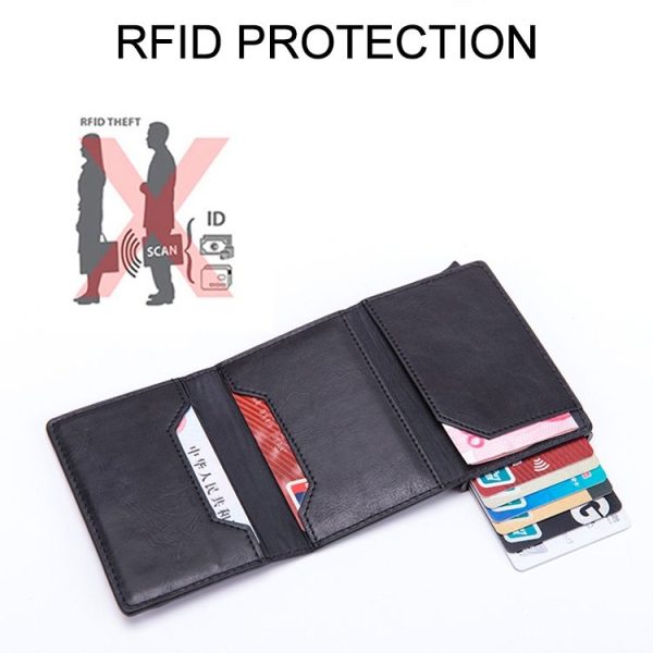 Magnetic RFID Bag Multifunctional Aluminum Automatic Pop-up Credit Card Package (Carbon Fiber) - Image 7