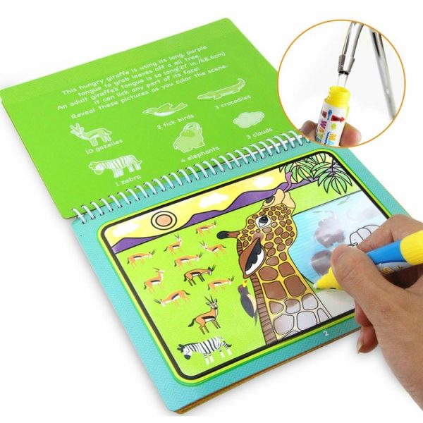 Water Drawing Book Coloring Book Doodle & Magic Pen Painting Drawing Board for Kids Toys Birthday Gift (2355-1 Ocean) - Image 5