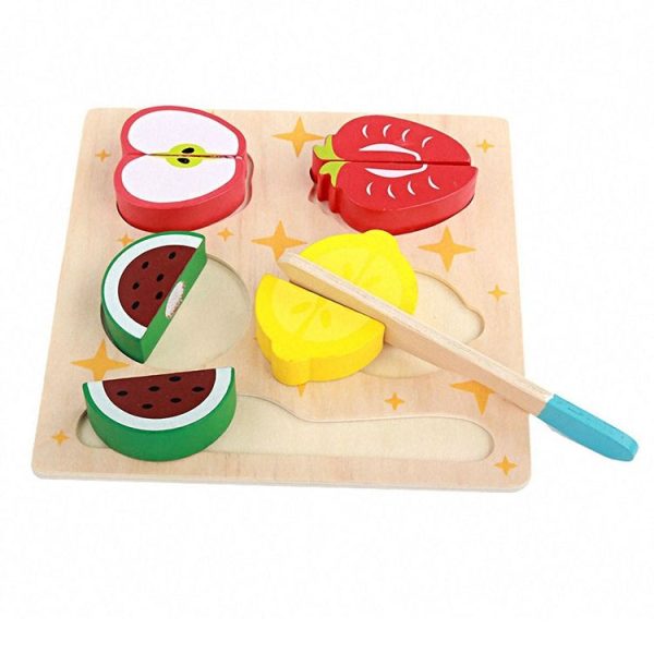 Children Wooden Cutting Fruits and Vegetables Educational Toys Kitchen Pretend Game Cooking Educational Toys (Strawberry) - Image 5
