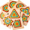 DIY Creative 3D Wooden Puzzle Geometry Shape Puzzle Children Educational Toys (Flower) - Image 5