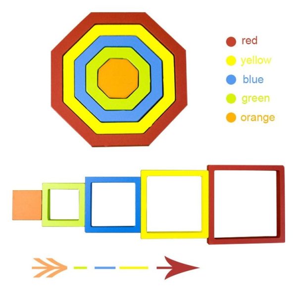 DIY Creative 3D Wooden Puzzle Geometry Shape Puzzle Children Educational Toys (Flower) - Image 7