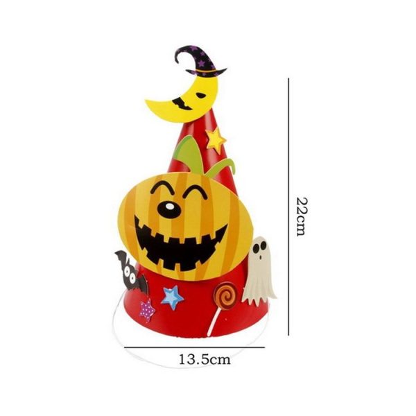 3 PCS Halloween Supplies Paper Cartoon Hat Children Dress Up Toys (Blue skull) - Image 3