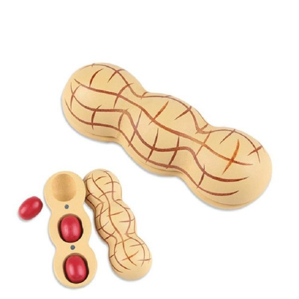 Wooden Magnetic Vegetable Fruit Cutler Kitchen Toys Children Educational Toys, Style: Peanut - Image 2