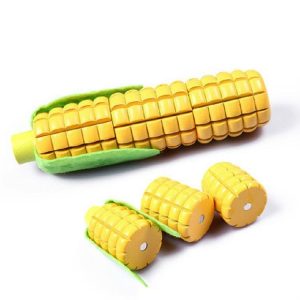 Wooden Magnetic Vegetable Fruit Cutler Kitchen Toys Children Educational Toys, Style: Corn