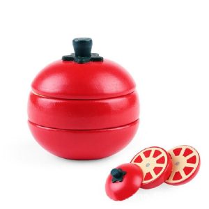 Wooden Magnetic Vegetable Fruit Cutler Kitchen Toys Children Educational Toys, Style: Tomato