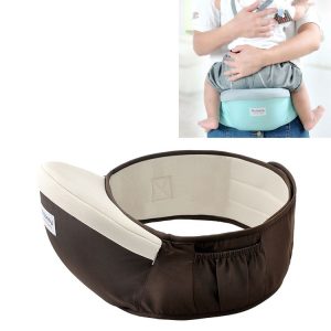 Waist belt Baby Carrier Waist Stool Walkers Baby Sling Hold Waist Belt Backpack (Coffee)
