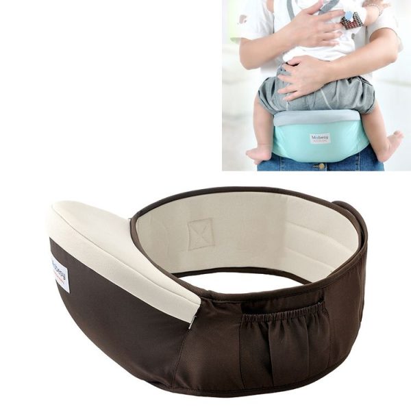 Waist belt Baby Carrier Waist Stool Walkers Baby Sling Hold Waist Belt Backpack (Coffee)