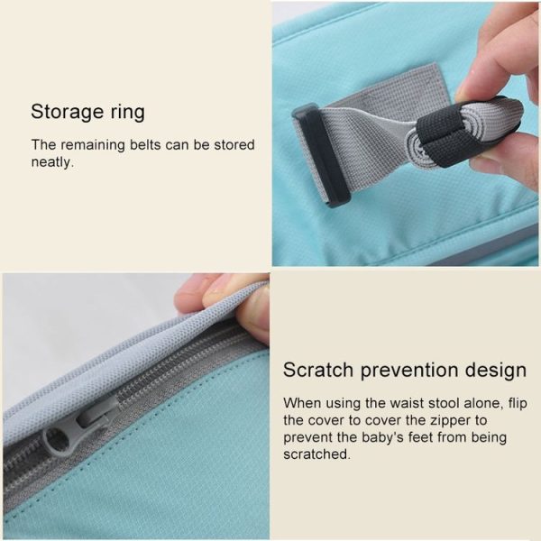 Waist belt Baby Carrier Waist Stool Walkers Baby Sling Hold Waist Belt Backpack (Coffee) - Image 4