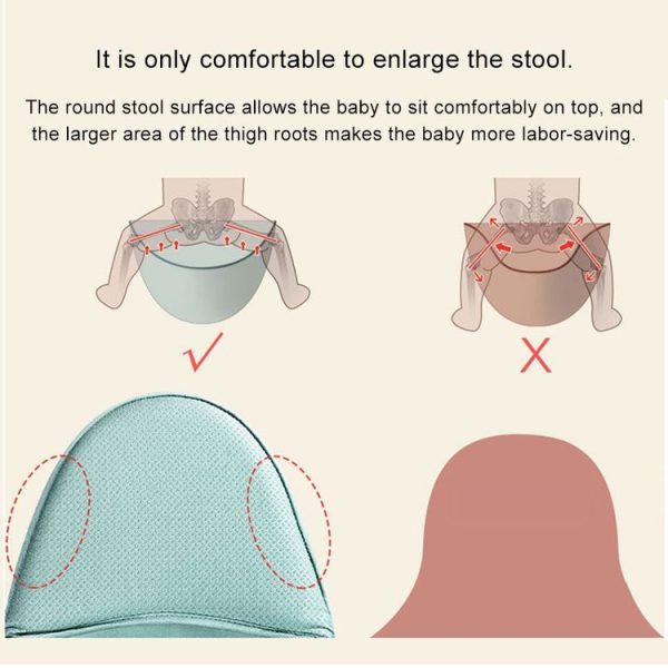 Waist belt Baby Carrier Waist Stool Walkers Baby Sling Hold Waist Belt Backpack (Coffee) - Image 7