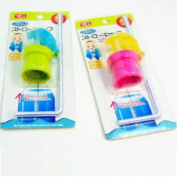 Children Portable Bottled Drinks Anti-overflow Anti-squash Replacement Straw Cap (Red) - Image 9